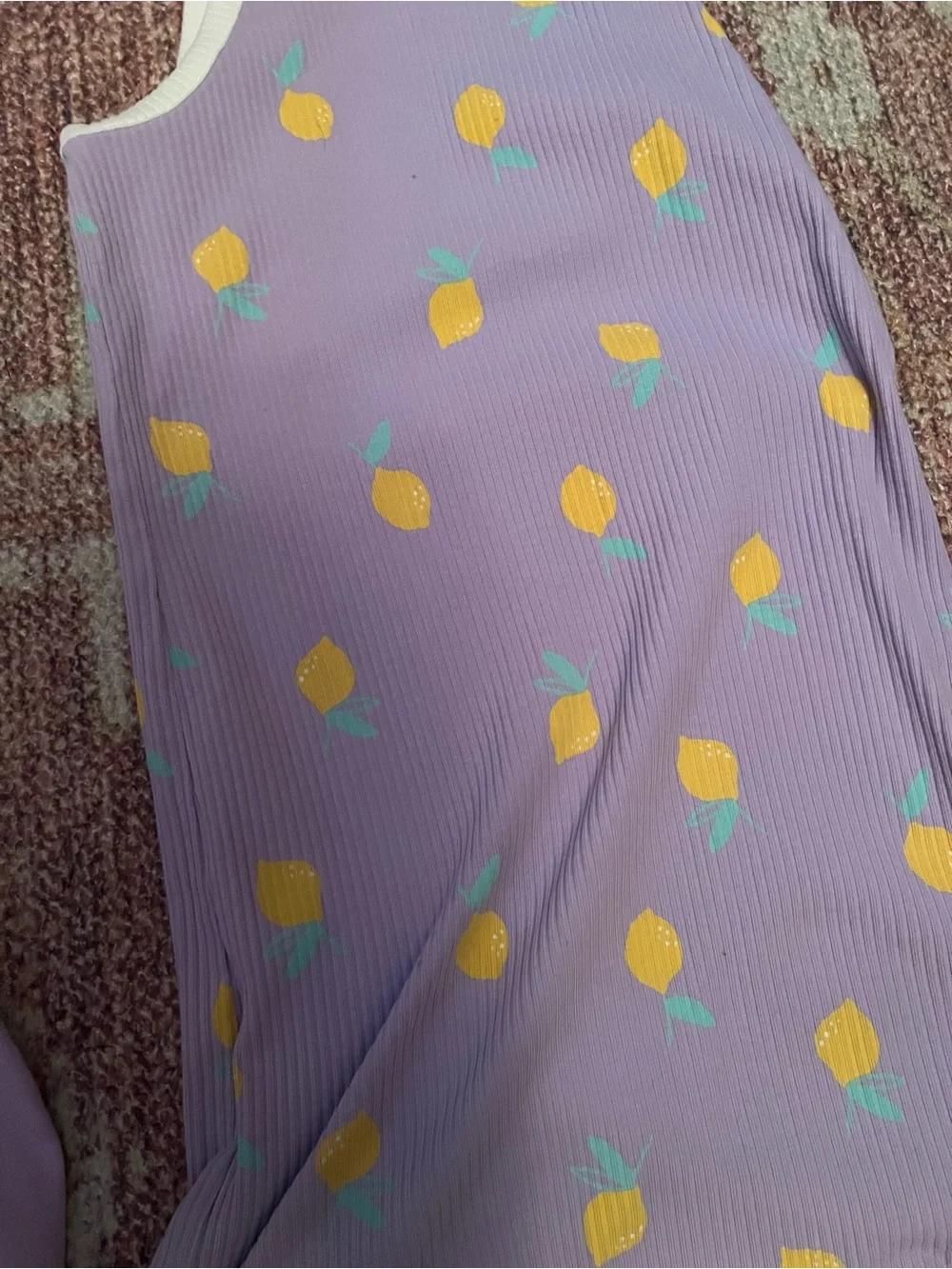 Old Navy Lavender Dress with Yellow Lemon Print